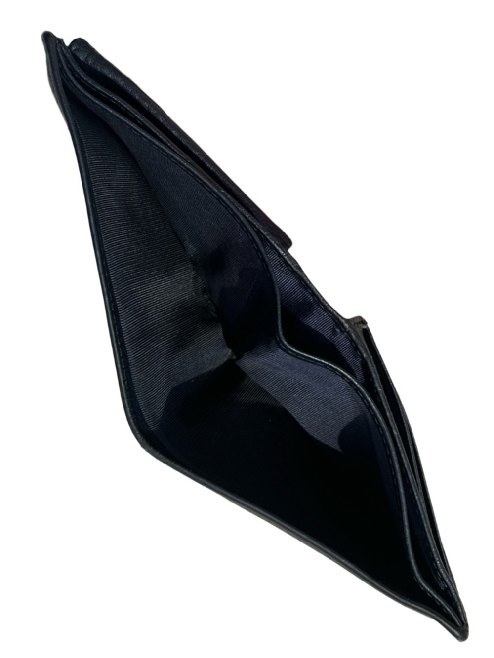 GUCCI Navy Blue Leather Bi-Fold Wallet with Interlocking G Vintage - Picture 13 of 15